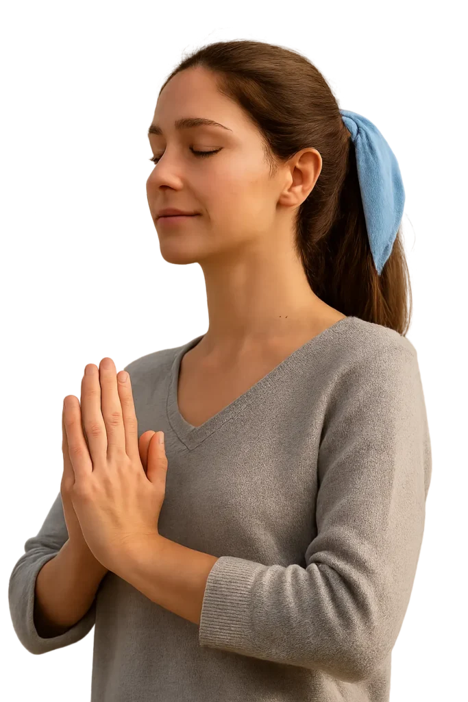 girl in meditation posture